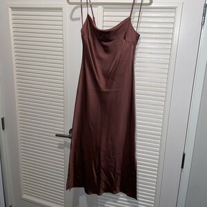 Express Cowl Neck Midi Slip Dress